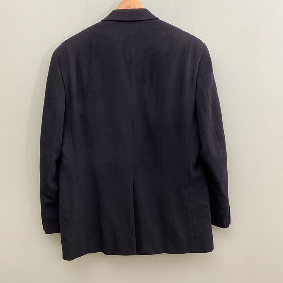 Lauren Ralph Lauren Blazer Mens 40R Black Wool Silk Cashmere Sport Coat Jacket - Picture 2 of 11